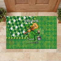Personalized Happy St Patrick's Day Rubber Doormat Irish Leprechaun - Wonder Print Shop