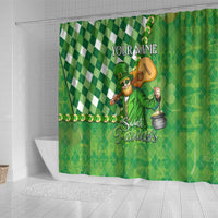 Personalized Happy St Patrick's Day Shower Curtain Irish Leprechaun