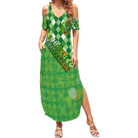 Personalized Happy St Patrick's Day Summer Maxi Dress Irish Leprechaun - Wonder Print Shop