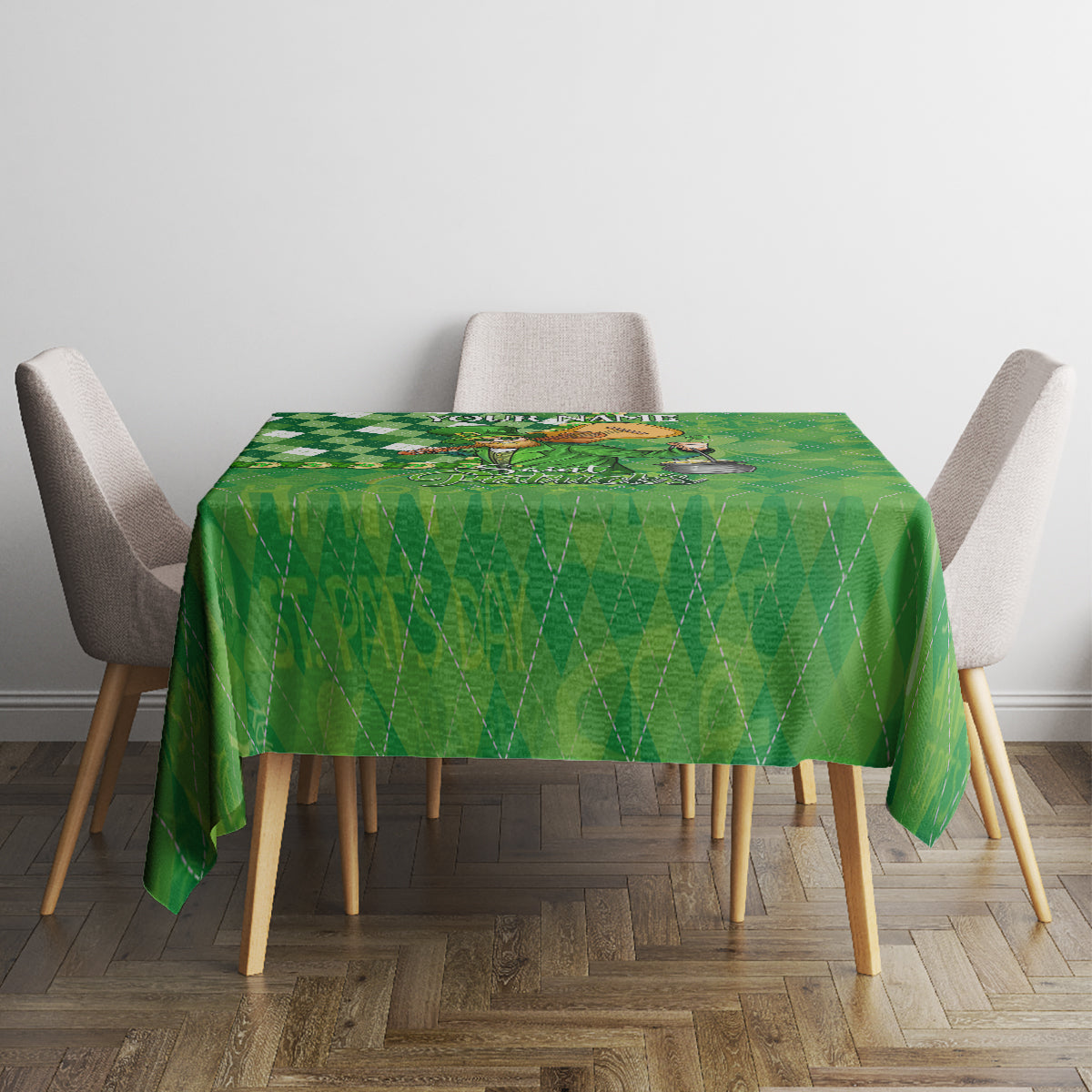 Personalized Happy St Patrick's Day Tablecloth Irish Leprechaun - Wonder Print Shop