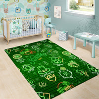 Ireland St Patrick's Day Area Rug Symbols Neon - Wonder Print Shop