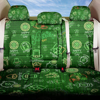 Ireland St Patrick's Day Back Car Seat Cover Symbols Neon - Wonder Print Shop