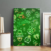Ireland St Patrick's Day Canvas Wall Art Symbols Neon - Wonder Print Shop