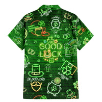 Ireland St Patrick's Day Family Matching Mermaid Dress and Hawaiian Shirt Symbols Neon - Wonder Print Shop
