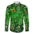 Ireland St Patrick's Day Family Matching Off The Shoulder Long Sleeve Dress and Hawaiian Shirt Symbols Neon - Wonder Print Shop