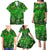 Ireland St Patrick's Day Family Matching Puletasi and Hawaiian Shirt Symbols Neon - Wonder Print Shop
