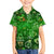 Ireland St Patrick's Day Family Matching Puletasi and Hawaiian Shirt Symbols Neon - Wonder Print Shop