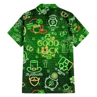 Ireland St Patrick's Day Hawaiian Shirt Symbols Neon - Wonder Print Shop