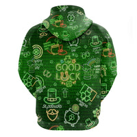 Ireland St Patrick's Day Hoodie Symbols Neon - Wonder Print Shop