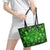 Ireland St Patrick's Day Leather Tote Bag Symbols Neon - Wonder Print Shop