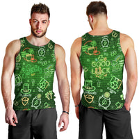 Ireland St Patrick's Day Men Tank Top Symbols Neon - Wonder Print Shop