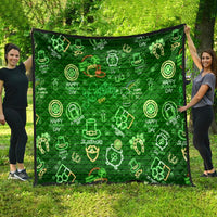 Ireland St Patrick's Day Quilt Symbols Neon - Wonder Print Shop