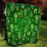 Ireland St Patrick's Day Quilt Symbols Neon - Wonder Print Shop