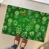 Ireland St Patrick's Day Rubber Doormat Symbols Neon - Wonder Print Shop