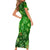 Ireland St Patrick's Day Short Sleeve Bodycon Dress Symbols Neon - Wonder Print Shop