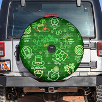 Ireland St Patrick's Day Spare Tire Cover Symbols Neon - Wonder Print Shop