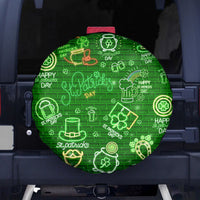 Ireland St Patrick's Day Spare Tire Cover Symbols Neon - Wonder Print Shop