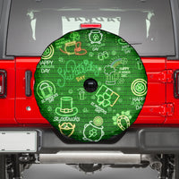 Ireland St Patrick's Day Spare Tire Cover Symbols Neon - Wonder Print Shop