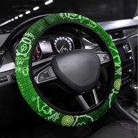 Ireland St Patrick's Day Steering Wheel Cover Symbols Neon - Wonder Print Shop