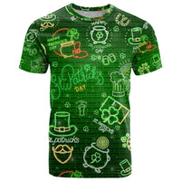 Ireland St Patrick's Day T Shirt Symbols Neon - Wonder Print Shop