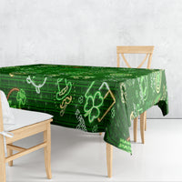 Ireland St Patrick's Day Tablecloth Symbols Neon - Wonder Print Shop