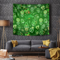Ireland St Patrick's Day Tapestry Symbols Neon - Wonder Print Shop