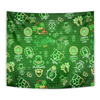 Ireland St Patrick's Day Tapestry Symbols Neon - Wonder Print Shop