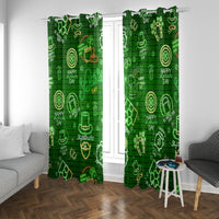 Ireland St Patrick's Day Window Curtain Symbols Neon - Wonder Print Shop