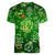 Ireland St Patrick's Day Women V Neck T Shirt Symbols Neon - Wonder Print Shop