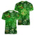 Ireland St Patrick's Day Women V Neck T Shirt Symbols Neon - Wonder Print Shop