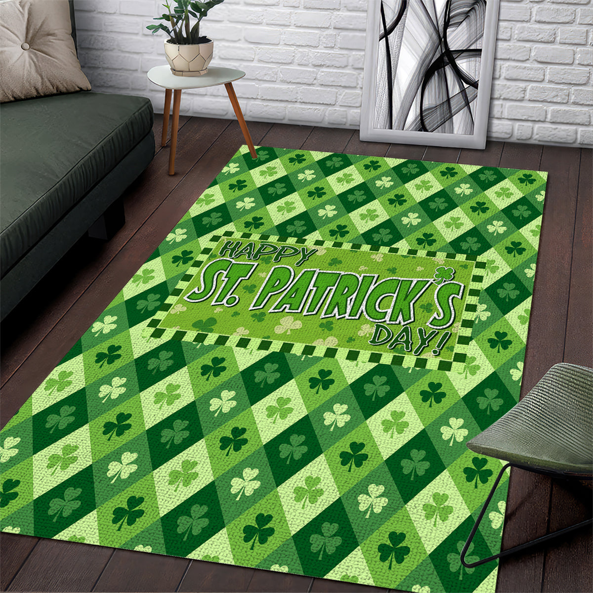 Irish St Patrick's Day Area Rug Simple Style - Wonder Print Shop