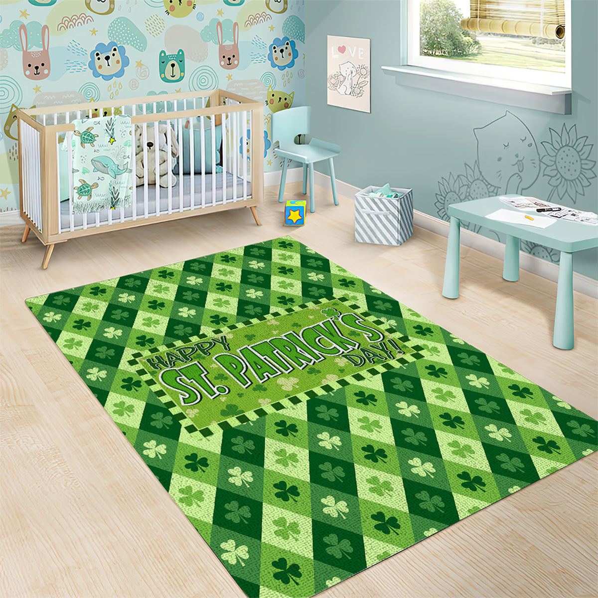 Irish St Patrick's Day Area Rug Simple Style - Wonder Print Shop