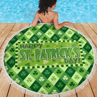 Irish St Patrick's Day Beach Blanket Simple Style - Wonder Print Shop
