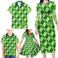 Irish St Patrick's Day Family Matching Long Sleeve Bodycon Dress and Hawaiian Shirt Simple Style - Wonder Print Shop