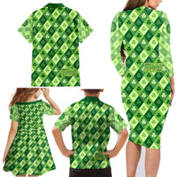 Irish St Patrick's Day Family Matching Long Sleeve Bodycon Dress and Hawaiian Shirt Simple Style - Wonder Print Shop