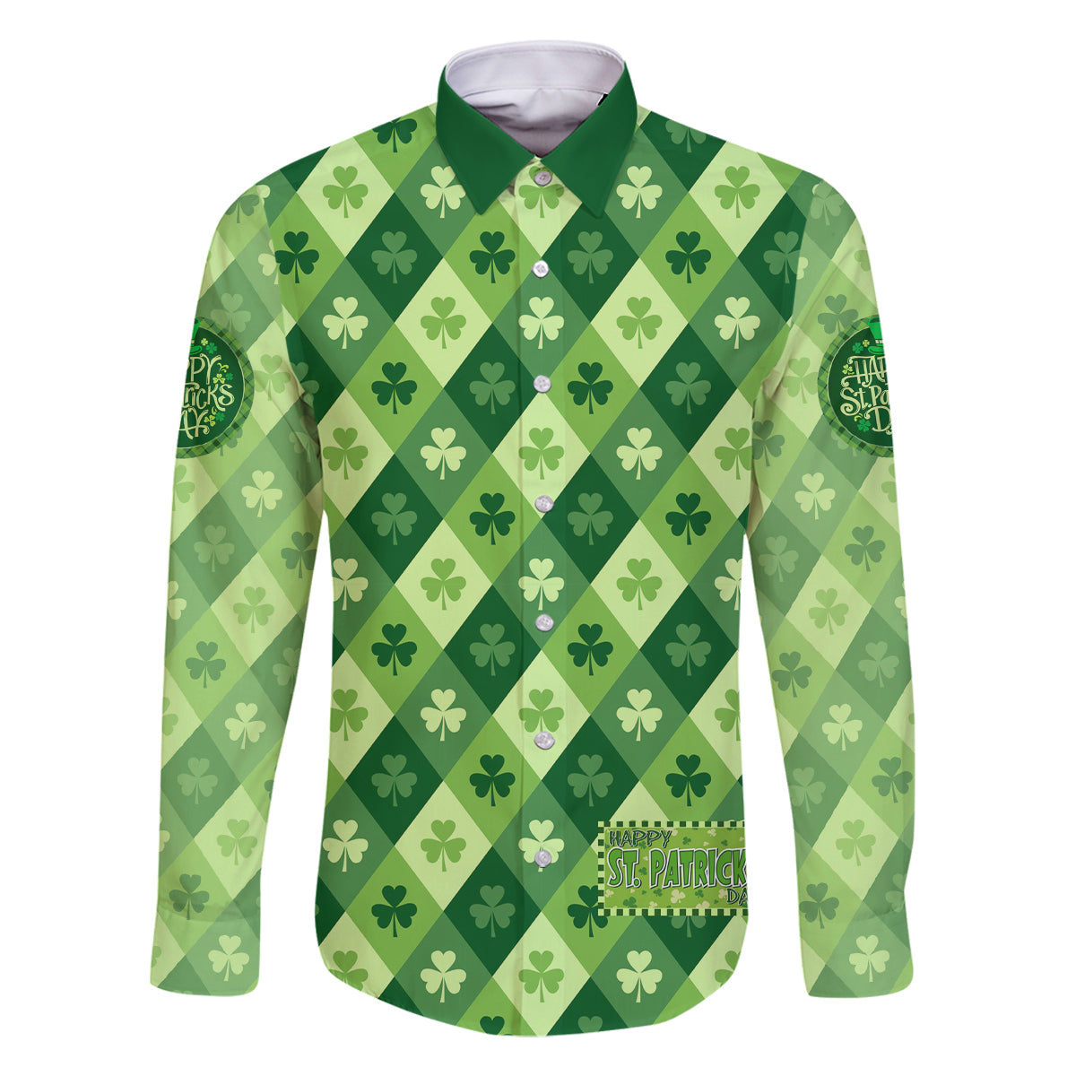 Irish St Patrick's Day Family Matching Long Sleeve Bodycon Dress and Hawaiian Shirt Simple Style - Wonder Print Shop