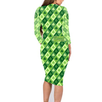 Irish St Patrick's Day Family Matching Long Sleeve Bodycon Dress and Hawaiian Shirt Simple Style - Wonder Print Shop
