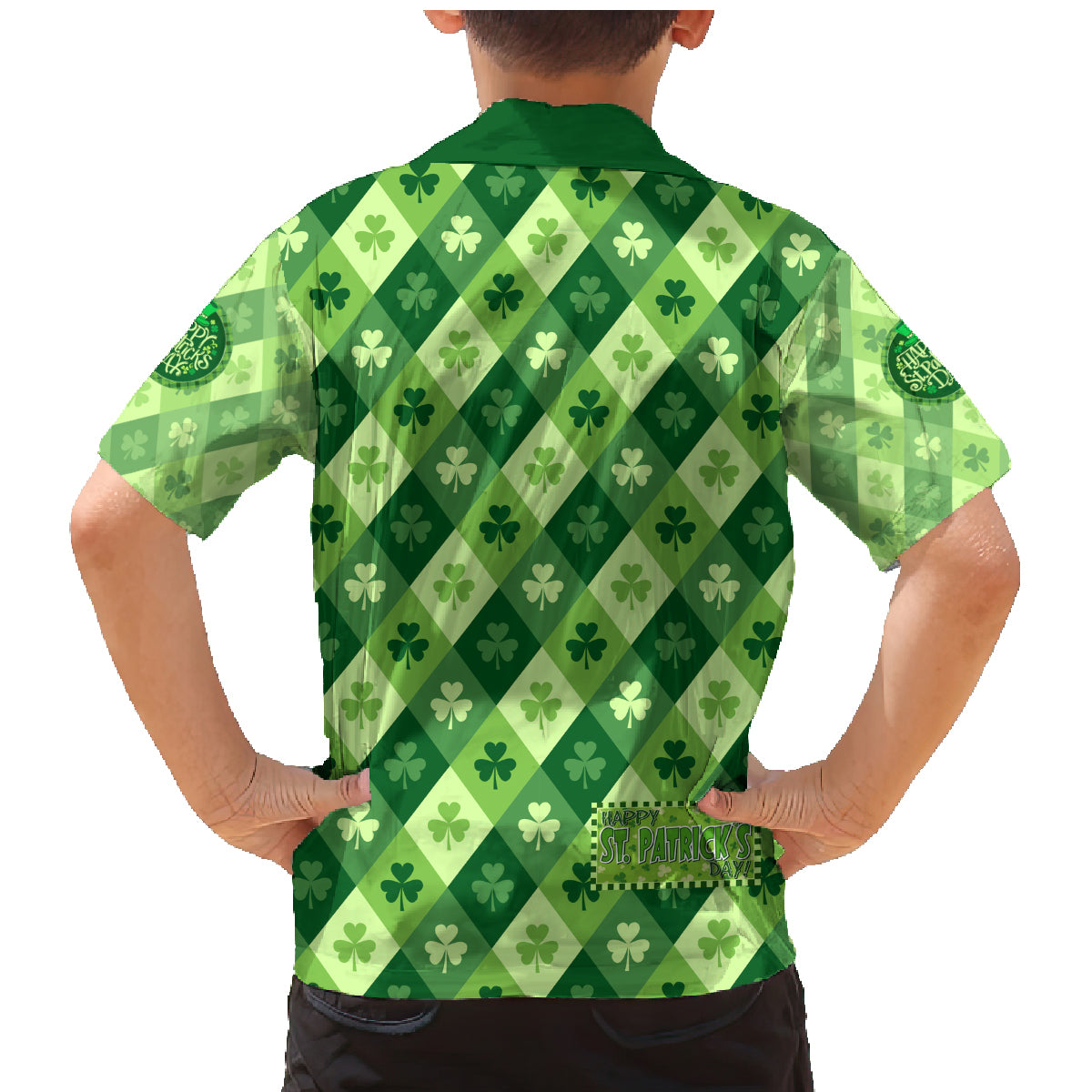 Irish St Patrick's Day Family Matching Mermaid Dress and Hawaiian Shirt Simple Style - Wonder Print Shop