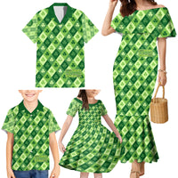 Irish St Patrick's Day Family Matching Mermaid Dress and Hawaiian Shirt Simple Style - Wonder Print Shop