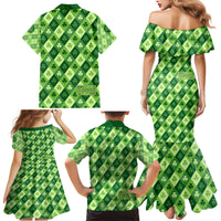Irish St Patrick's Day Family Matching Mermaid Dress and Hawaiian Shirt Simple Style - Wonder Print Shop