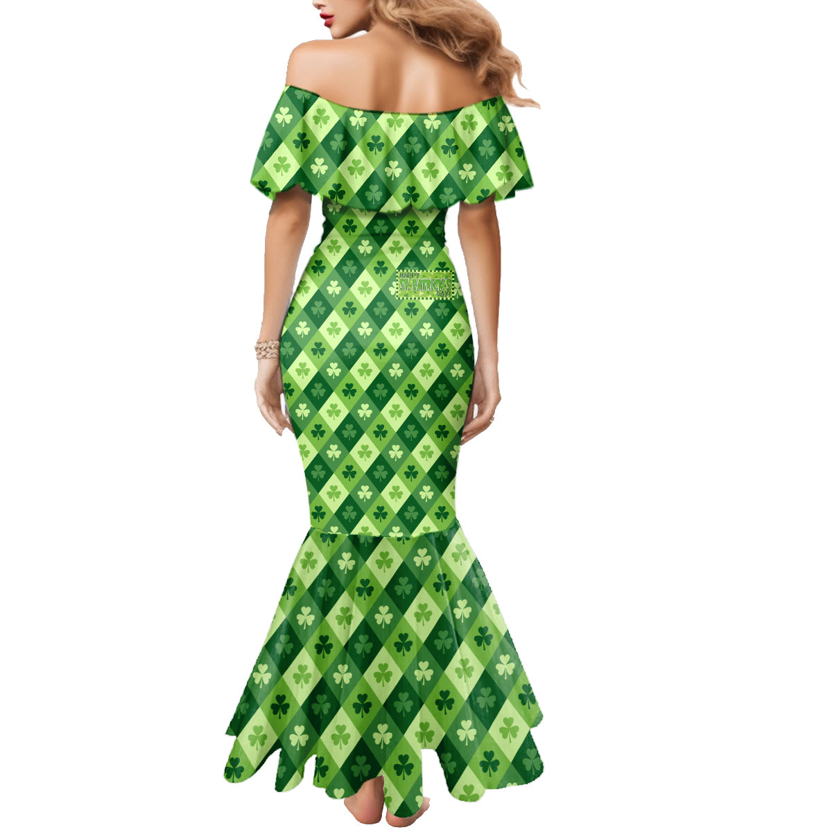 Irish St Patrick's Day Family Matching Mermaid Dress and Hawaiian Shirt Simple Style - Wonder Print Shop