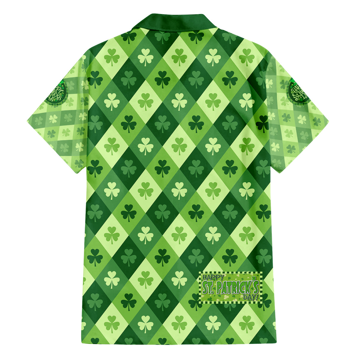 Irish St Patrick's Day Family Matching Off Shoulder Short Dress and Hawaiian Shirt Simple Style - Wonder Print Shop