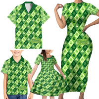 Irish St Patrick's Day Family Matching Short Sleeve Bodycon Dress and Hawaiian Shirt Simple Style - Wonder Print Shop