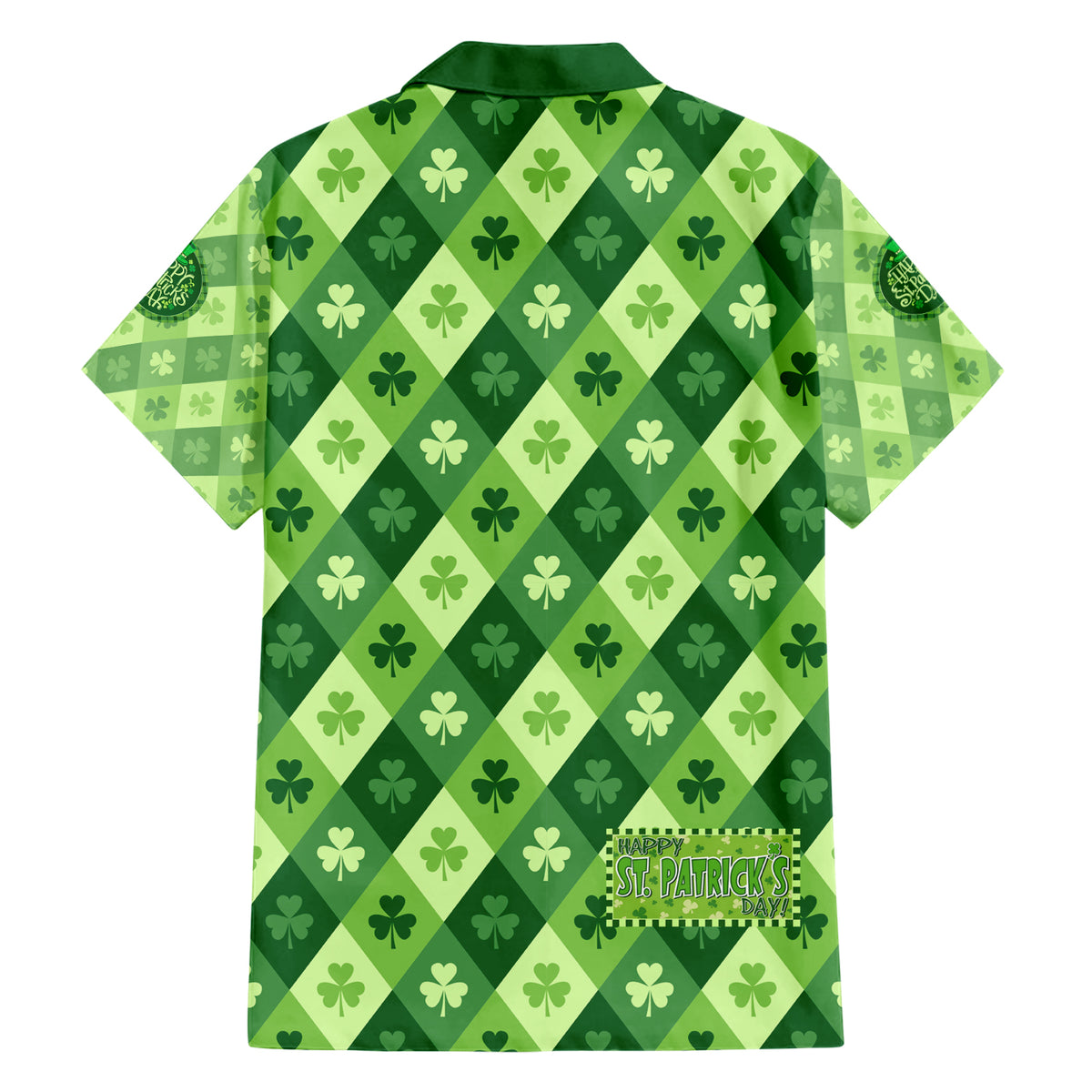 Irish St Patrick's Day Family Matching Short Sleeve Bodycon Dress and Hawaiian Shirt Simple Style - Wonder Print Shop