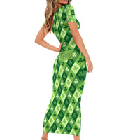 Irish St Patrick's Day Family Matching Short Sleeve Bodycon Dress and Hawaiian Shirt Simple Style - Wonder Print Shop