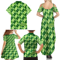 Irish St Patrick's Day Family Matching Summer Maxi Dress and Hawaiian Shirt Simple Style - Wonder Print Shop