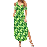 Irish St Patrick's Day Family Matching Summer Maxi Dress and Hawaiian Shirt Simple Style - Wonder Print Shop
