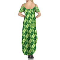 Irish St Patrick's Day Family Matching Summer Maxi Dress and Hawaiian Shirt Simple Style - Wonder Print Shop