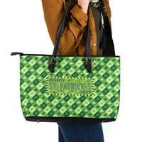 Irish St Patrick's Day Leather Tote Bag Simple Style - Wonder Print Shop