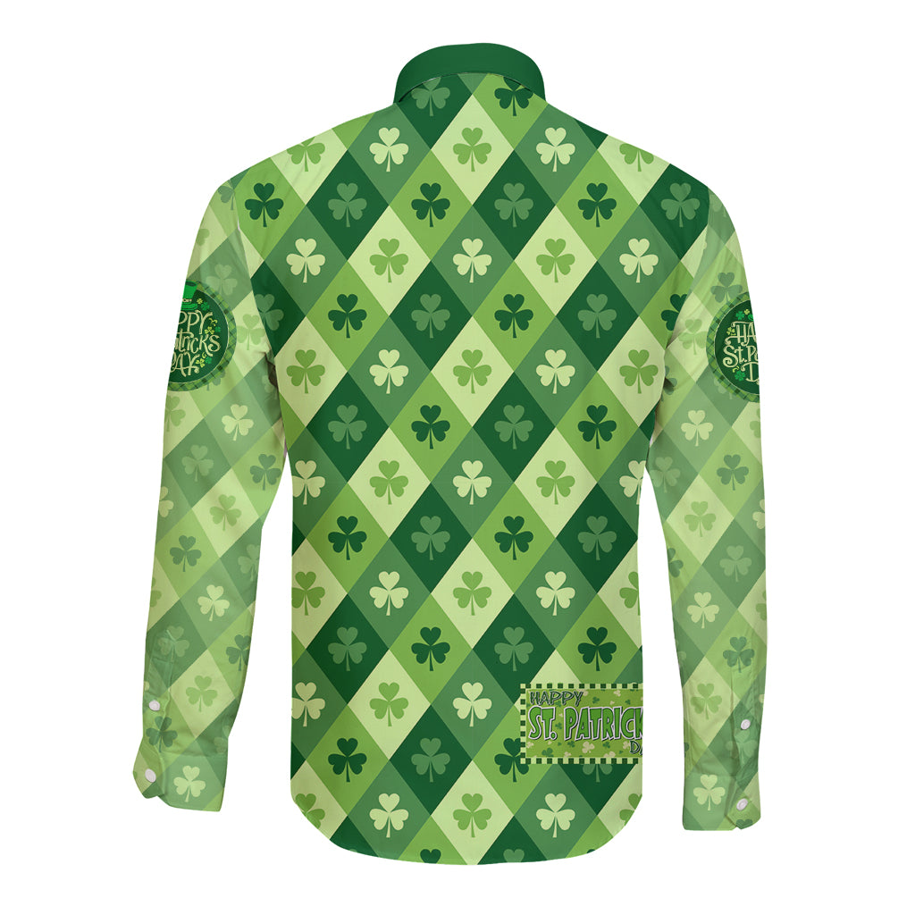 Irish St Patrick's Day Long Sleeve Button Shirt Simple Style - Wonder Print Shop
